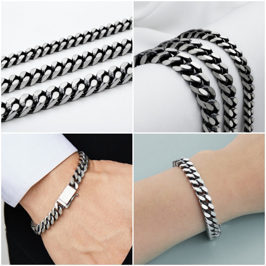 シルバー925 燻し銀 喜平チェーン ブレスレット つや出し加工 ユニセックス ストリート 幅-約8.2mm/厚み-約4.1mm シルバー925 燻し銀 喜平チェーン ブレスレット つや出し加工 ユニセックス ストリート 幅-約8.2mm/厚み-約4.1mm