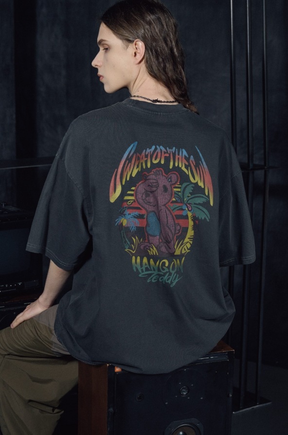 【CPGN STUDIO】 Hang On Teddy Pigment Short Sleeve Tee