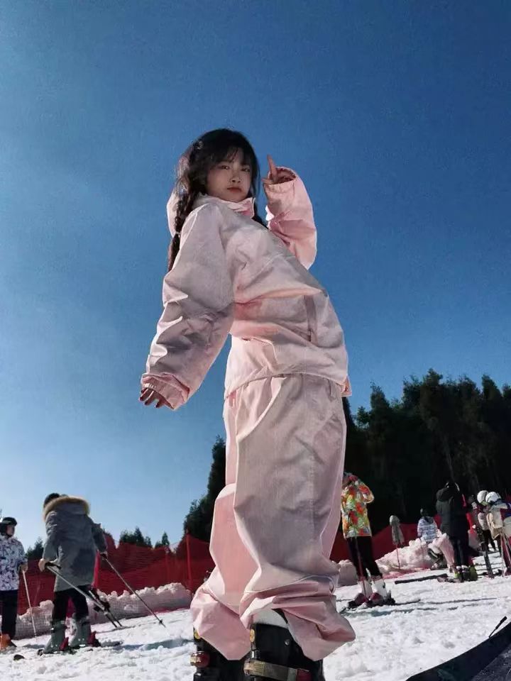 スキーウェア 防水 保温 防風 可愛い ピンク レディースファション シンプル ズボン