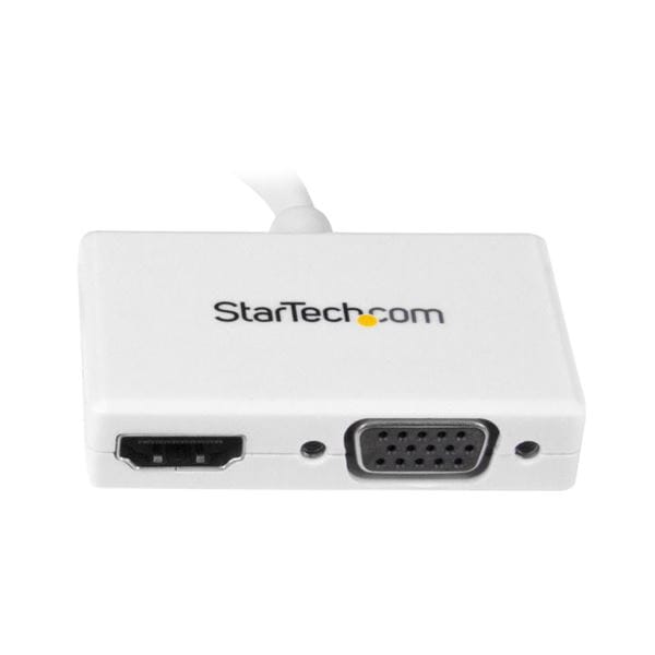 (まとめ）StarTech MiniDisplayPort接続トラベルA/Vアダプタ 2 in 1 MDP2HDVGAW 1個(×3セット)