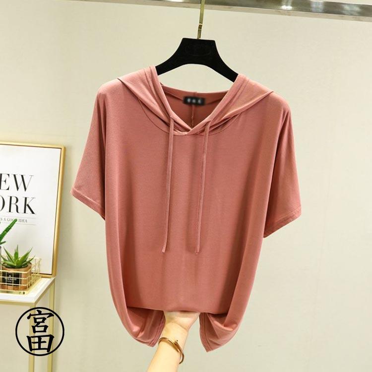 【超お得1つ買うと10個もらえる】Tシャツ フード付き レディース 半袖 カットソー パーカーtシャツ ゆったり トップス モーダル 薄手 春 夏 フーディー Tシャツ 無地 シンプル 【超お得1つ買うと10個もらえる】Tシャツ フード付き レディース 半袖 カットソー パーカーtシャツ ゆったり トップス モーダル 薄手 春 夏 フーディー Tシャツ 無地 シンプル