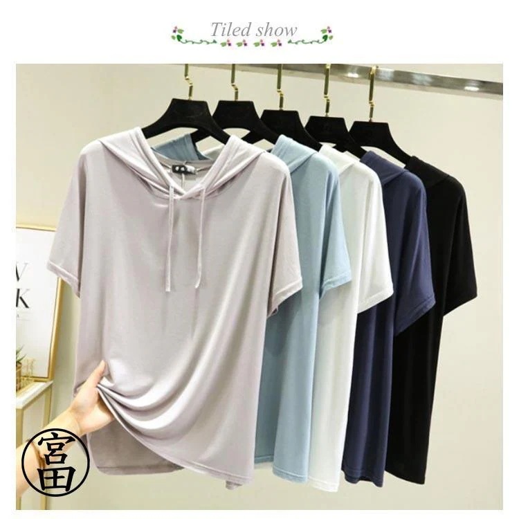 【超お得1つ買うと10個もらえる】Tシャツ フード付き レディース 半袖 カットソー パーカーtシャツ ゆったり トップス モーダル 薄手 春 夏 フーディー Tシャツ 無地 シンプル 【超お得1つ買うと10個もらえる】Tシャツ フード付き レディース 半袖 カットソー パーカーtシャツ ゆったり トップス モーダル 薄手 春 夏 フーディー Tシャツ 無地 シンプル