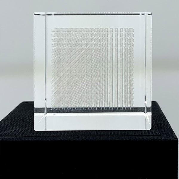 ダヴィンチキューブ メサイア 2個セット LEDコースター付 3Dカバラ クリスタル キューブ 医学博士 丸山修寛監修 ユニカ 正規品