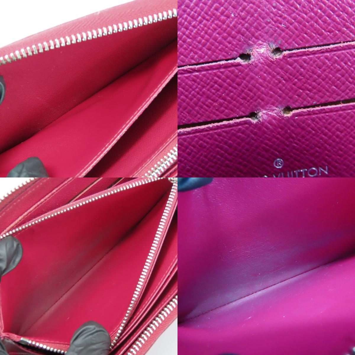 中古 長財布 ジッピーウォレット M61858 エピレザー フューシャ ボルドー シルバー金具 ラウンドファスナー 小物 普段使い レディース 女性 中古 長財布 ジッピーウォレット M61858 エピレザー フューシャ ボルドー シルバー金具 ラウンドファスナー 小物 普段使い レディース 女性