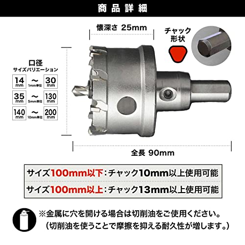 【DIYのプロ推薦】 超硬 ステンレス ホールソー 穴あけ 電動ドリル ホルソー ホールカッター ShopXJ (1, 120ｍｍ)