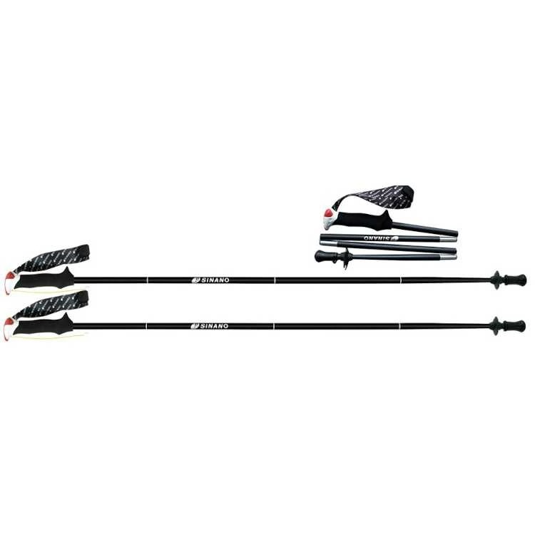 シナノ トレイルランニング用ポール トレランポール14.0 使用120cm（折りたたみ33cm） ブラック #550268 2本組