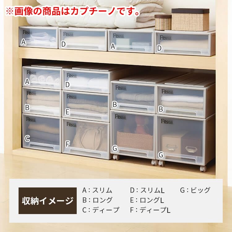 天馬 耐久性に特化した収納ケース 日本製 フィッツケース 押入れ用 たわみにくい衣装ケース 引き出し 1個ず