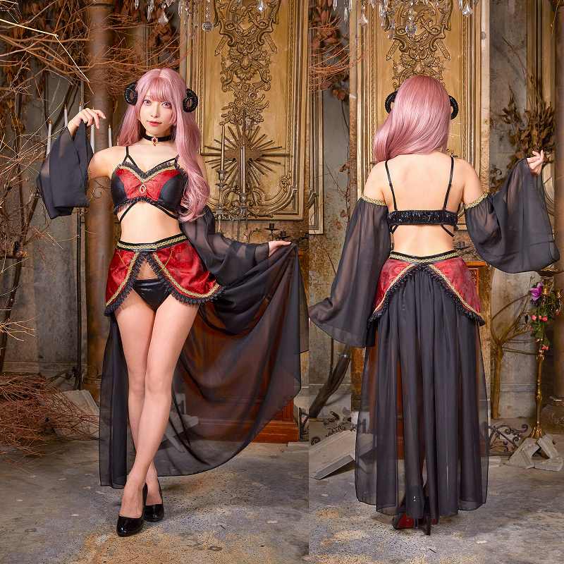 クロストリア 魔王　　[ゲーム RPG 女魔王 コスプレ サタン デーモン ラスボス 衣装 敵キャラ コスチューム キャラクター ファンタジー]【A-2128_906537】