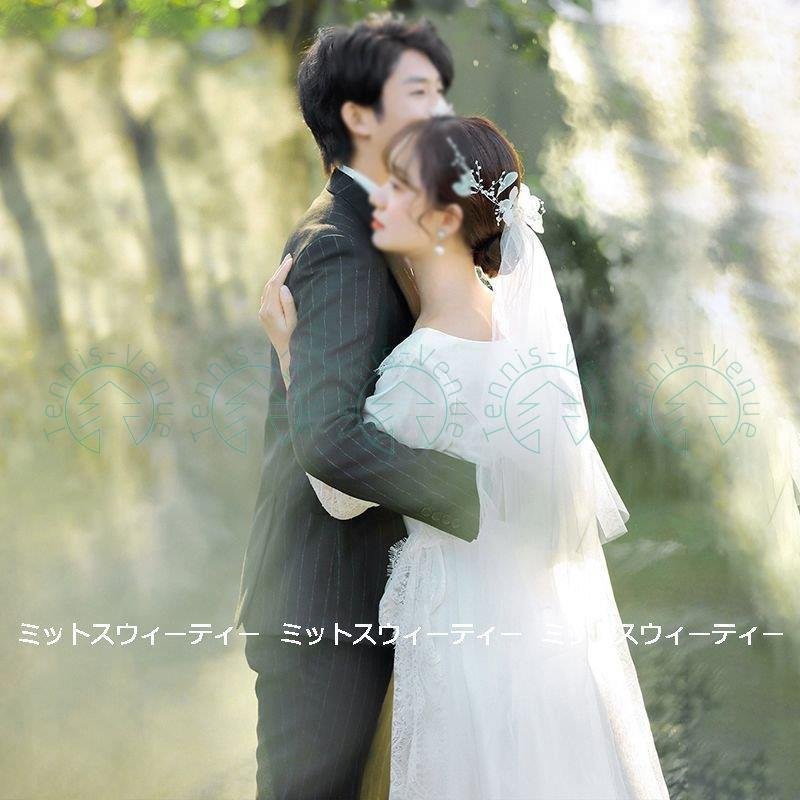 ウェディングドレス ロングドレス 結婚式 クラシック ウエディングドレス 二次会 花嫁 前撮り エレ