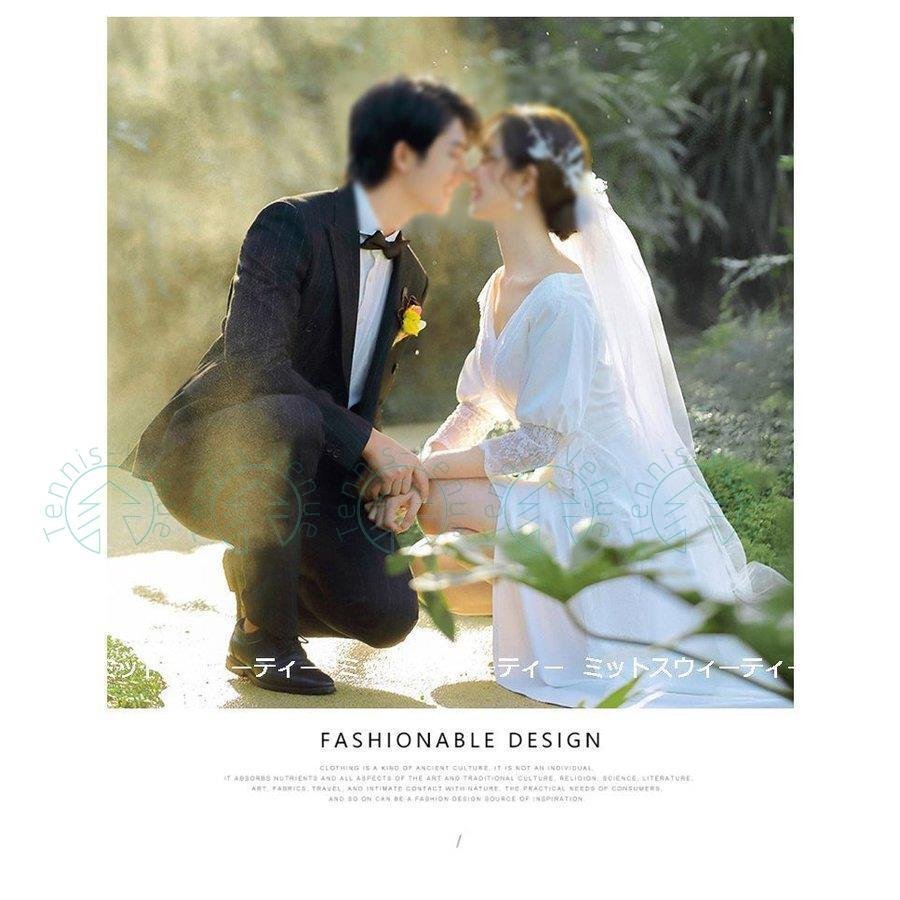 ウェディングドレス ロングドレス 結婚式 クラシック ウエディングドレス 二次会 花嫁 前撮り エレ