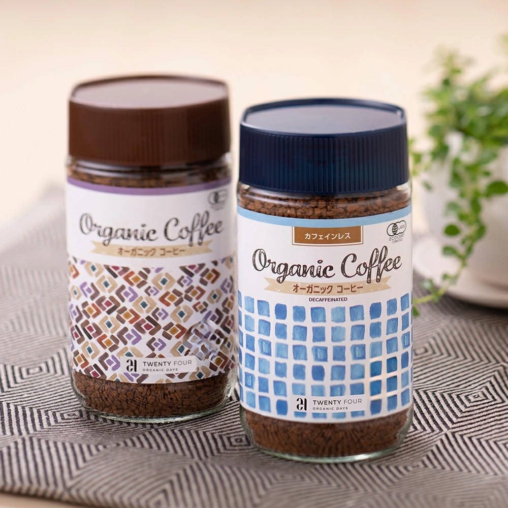 24 Organic Days（24オーガニックデイズ） オーガニック インスタントコーヒー 100g 【6個セット】／ 有機 有機JAS フェアトレード アラビカ種 手摘み コク ロースト EU認証