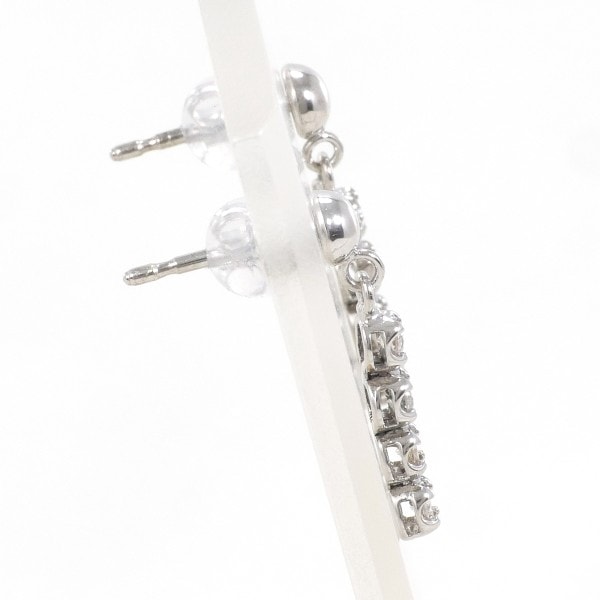 K14 14金 WG ホワイトゴールド ピアス ダイヤ 総重量約1.1g ジュエリー 中古