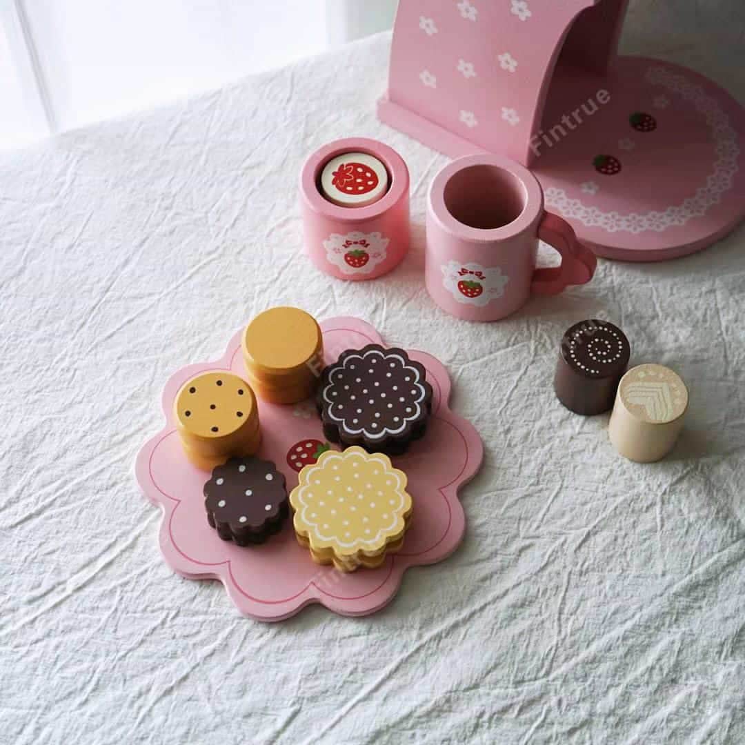 「10％OFFクーポン配布中」おままごと セット おもちゃ ケーキ コーヒーマシン 木製 ごっこ遊び ティーポット お茶会 お店員ごっこ 知育玩具 食器 ままごと アフタヌーンティーセット キッチ