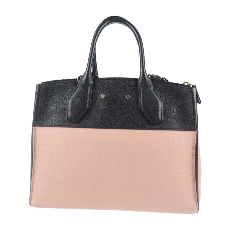 LOUIS VUITTON ルイ ヴィトン ハンドバッグ M53019 シティ スティーマー MM トリヨンレザー マグノリア ピンク系 ブラック ゴールド金具 ビトン【本物保証】