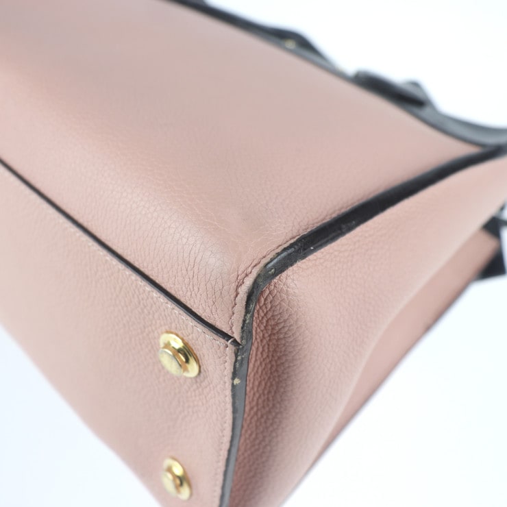 LOUIS VUITTON ルイ ヴィトン ハンドバッグ M53019 シティ スティーマー MM トリヨンレザー マグノリア ピンク系 ブラック ゴールド金具 ビトン【本物保証】