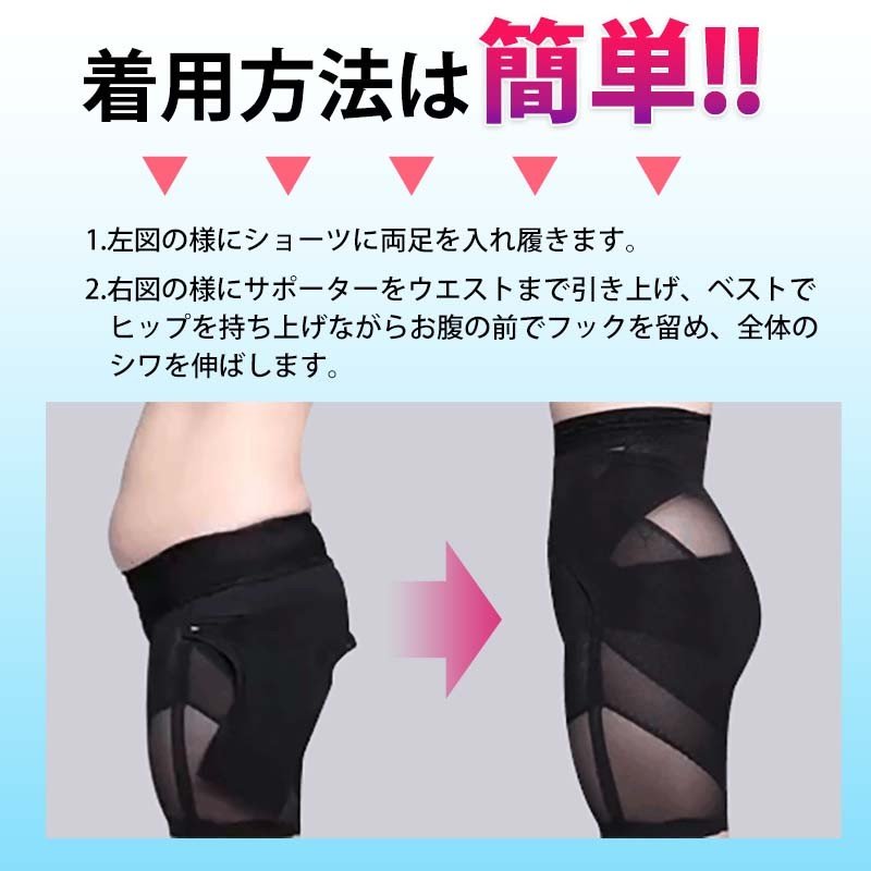 ガードル ハイウエスト ロング 骨盤 ベルト ショーツ 着圧 産後 補正下着 固定 マジカルシェリー