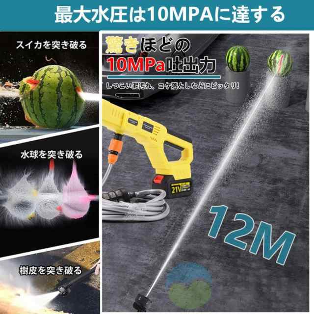 高圧洗浄機 コードレス 充電式 マキタバッテリー互換対応 ペットボトル 10MPa 強力噴射 家庭用 電動工具 業務用 洗車機 大晦日掃除 持ち運び便利 年末大掃除250