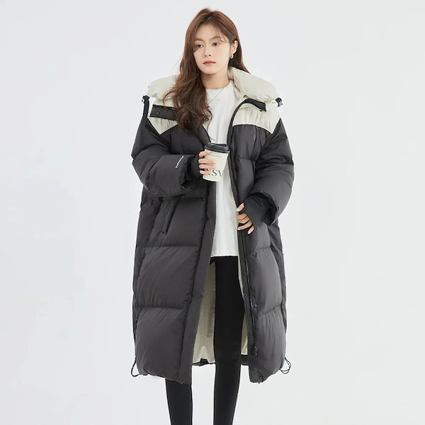 Qoo10] 厚手中綿コート ロングコート ダウンコー