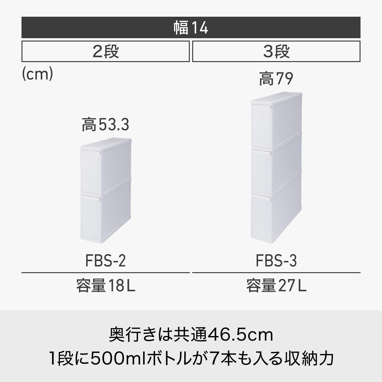 ライクイット (like-it) フタ付きゴミ箱 分別引出し ステーション スーパースリム3段 約幅14cm×奥行き46.5×高さ79cm ホワイト 27L 日本製 FBS-3 キャスター取り付け可能 ライクイット (like-it) フタ付きゴミ箱 分別引出し ステーション スーパースリム3段 約幅14cm×奥行き46.5×高さ79cm ホワイト 27L 日本製 FBS-3 キャスター取り付け可能