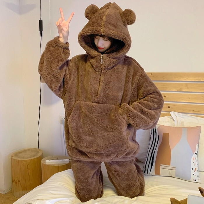 RRRQp　もこもこ2点セット Amazon.co.jp: パジャマ レディース もこもこ ふわふわ 前開き