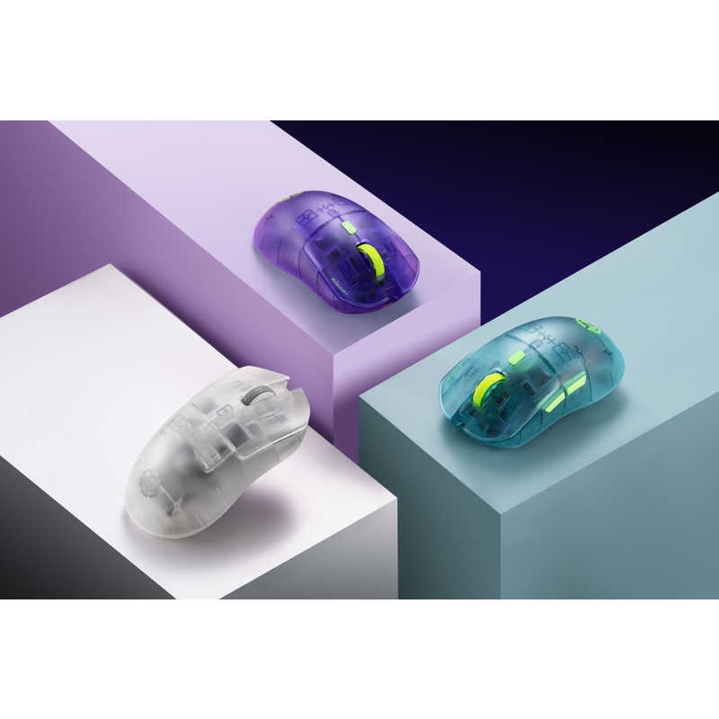 EDIFIRE　ゲーミングマウス G3MPRO HECATE［光学式 /有線/無線(ワイヤレス) /6ボタン /Bluetooth・USB］ クリアパープル　ED-G3MPRO-TPP