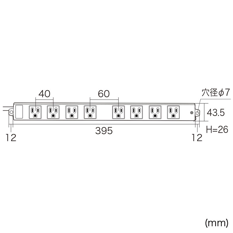 工事物件雷ガードタップ 3P 8個口 3m TAP-K8NSP-3 工事物件雷ガードタップ 3P 8個口 3m TAP-K8NSP-3