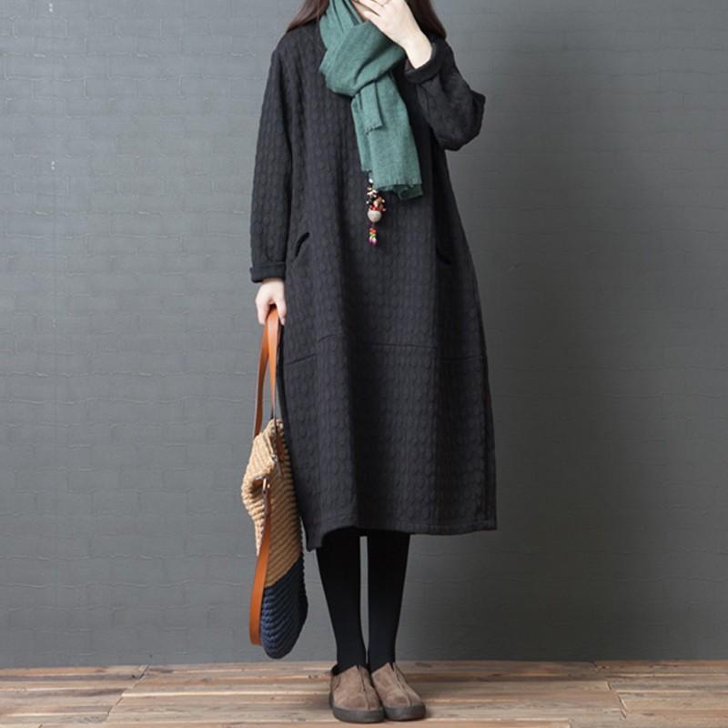 ワンピース秋冬ワンピースロングワンピース40代 ワンピース 厚手 無地 体型カバー 長袖マキシ丈ワンピース 大きいサイズゆったり 暖かい50代XXL ワンピース秋冬ワンピースロングワンピース40代 ワンピース 厚手 無地 体型カバー 長袖マキシ丈ワンピース 大きいサイズゆったり 暖かい50代XXL