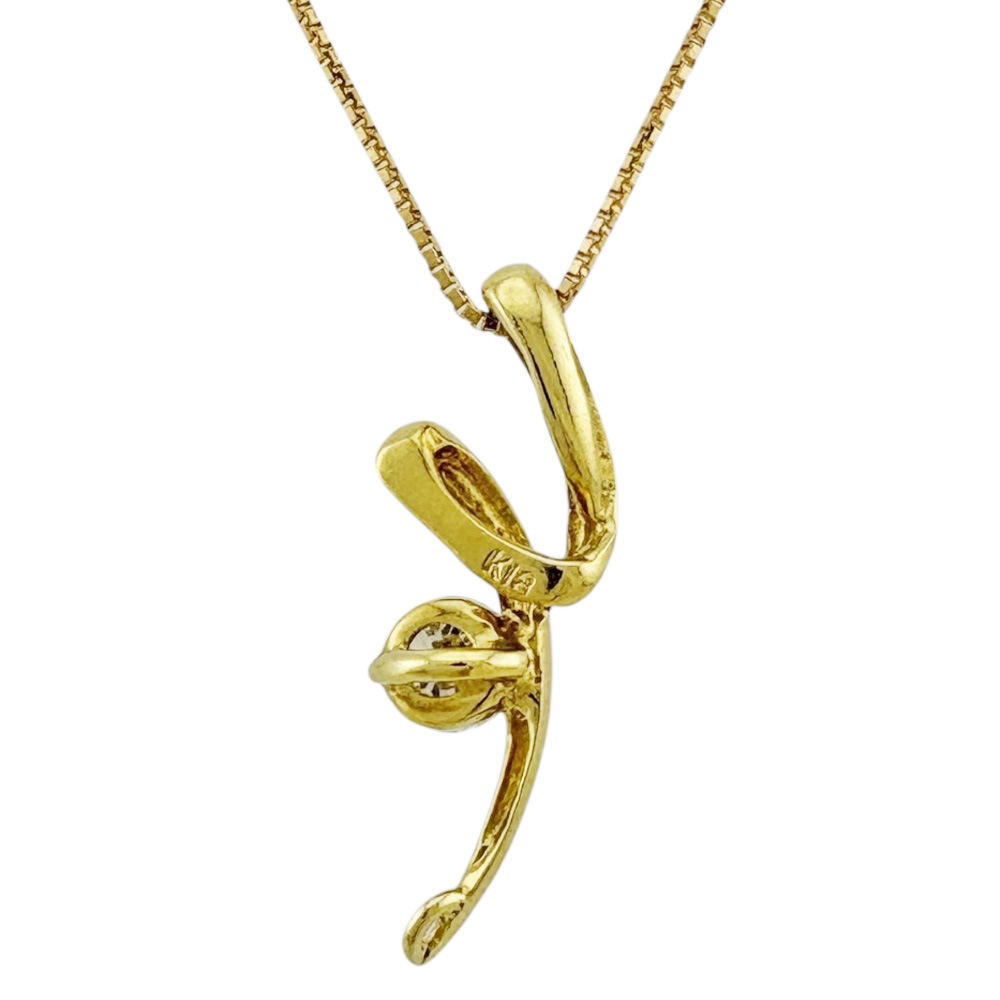 ネックレス 18金 K18イエローゴールド ダイヤモンド 中古 美品 ネックレス 18金 K18イエローゴールド ダイヤモンド 中古 美品