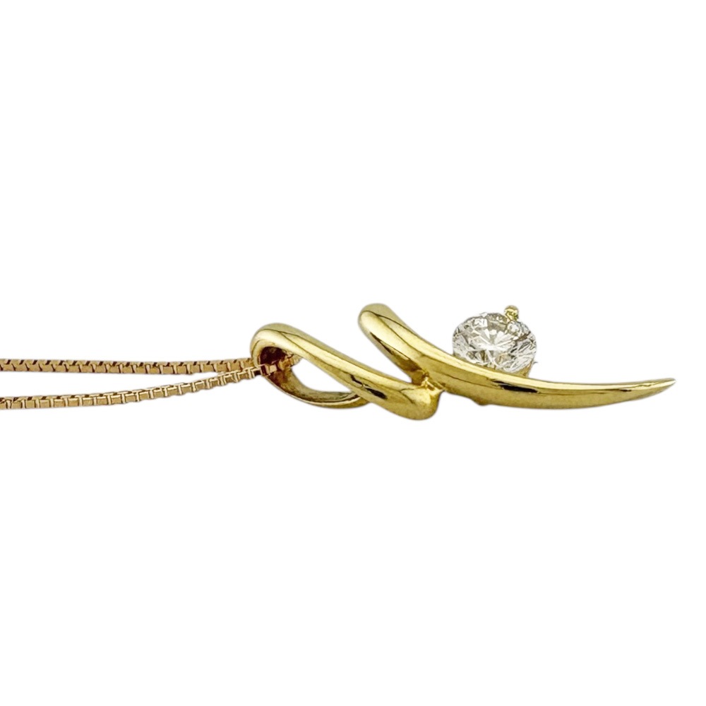 ネックレス 18金 K18イエローゴールド ダイヤモンド 中古 美品 ネックレス 18金 K18イエローゴールド ダイヤモンド 中古 美品