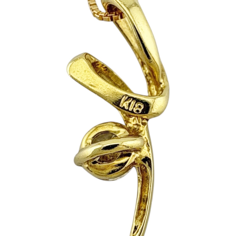 ネックレス 18金 K18イエローゴールド ダイヤモンド 中古 美品 ネックレス 18金 K18イエローゴールド ダイヤモンド 中古 美品