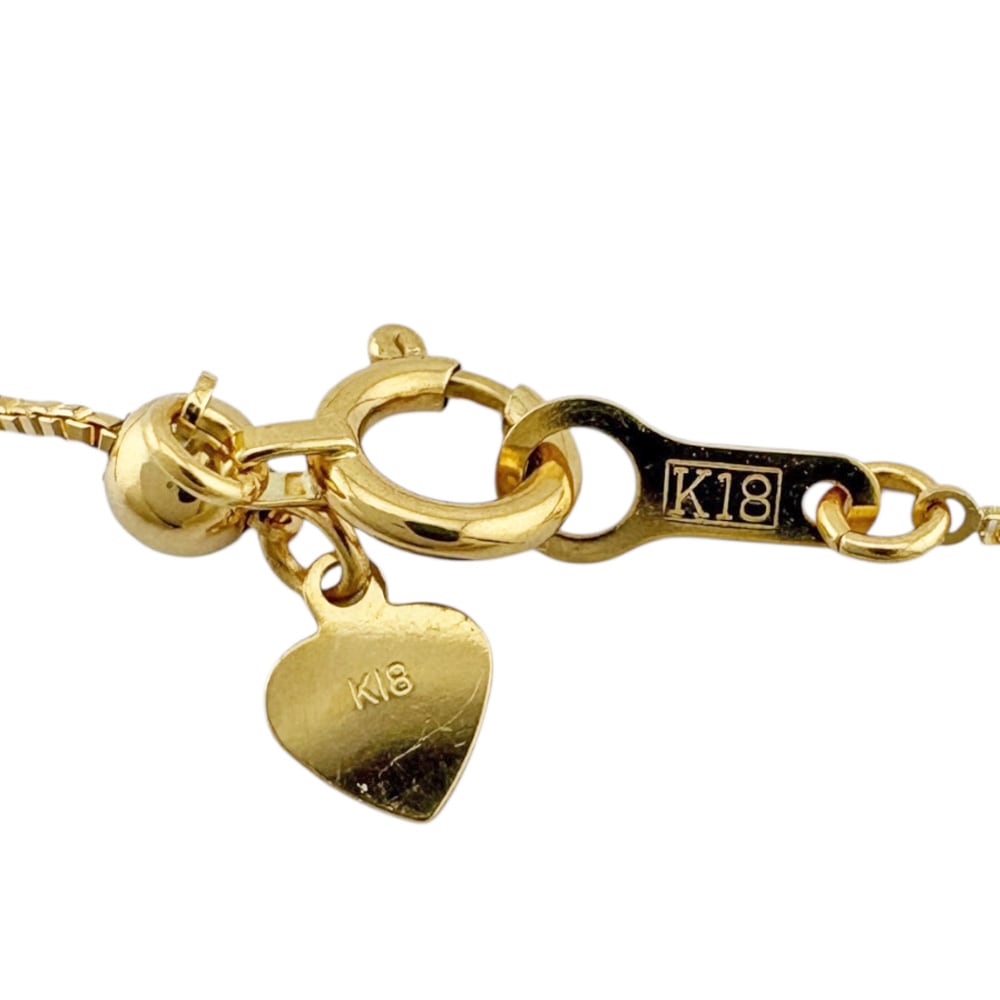 ネックレス 18金 K18イエローゴールド ダイヤモンド 中古 美品 ネックレス 18金 K18イエローゴールド ダイヤモンド 中古 美品