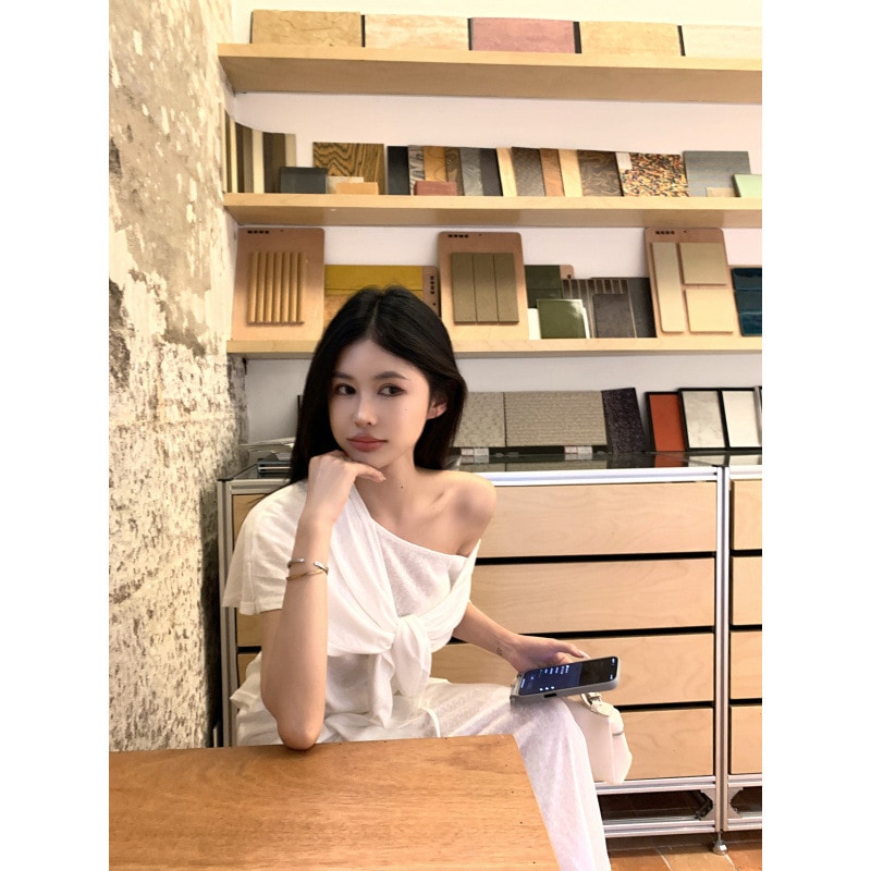 ロマンティック優しい夏2025快適系快適セットTシャツ＋スカート＋ショール3点セット女性用