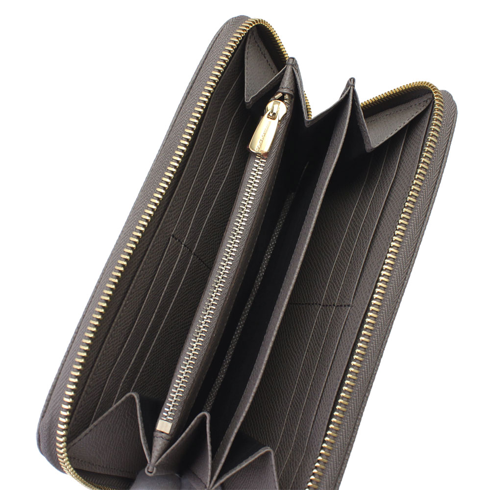 ラウンドファスナー長財布 型押しレザー グレージュ系 BI0473 A10011 87195 ラウンドファスナー長財布 型押しレザー グレージュ系 BI0473 A10011 87195