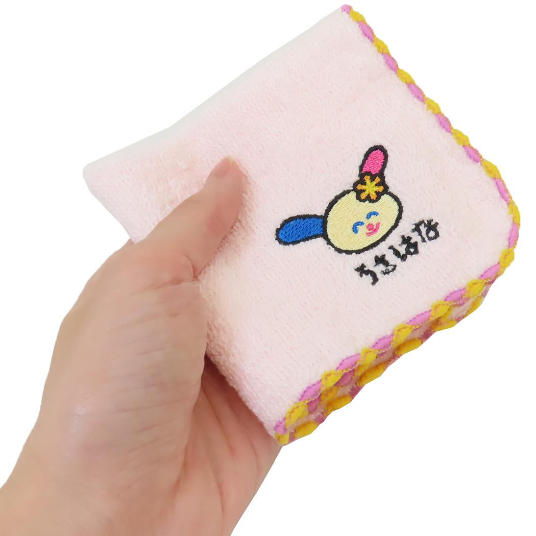 Qoo10] サンリオ ウサハナ ミニタオル ワンポイント刺繍ハ