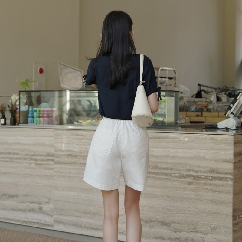 クリック&ファニーショレットリボンリネン刺繍ブラウス クリック&ファニーショレットリボンリネン刺繍ブラウス