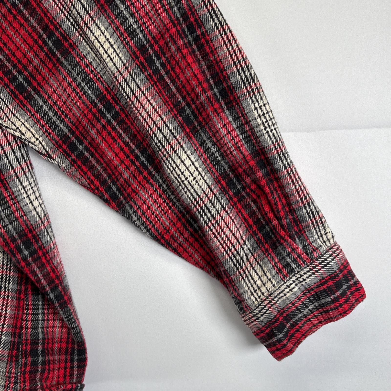 古着 長袖 フランネルシャツ チェック柄 ボタン 胸ポケット 大きいサイズ マルチカラー レッド メンズ 古着 長袖 フランネルシャツ チェック柄 ボタン 胸ポケット 大きいサイズ マルチカラー レッド メンズ