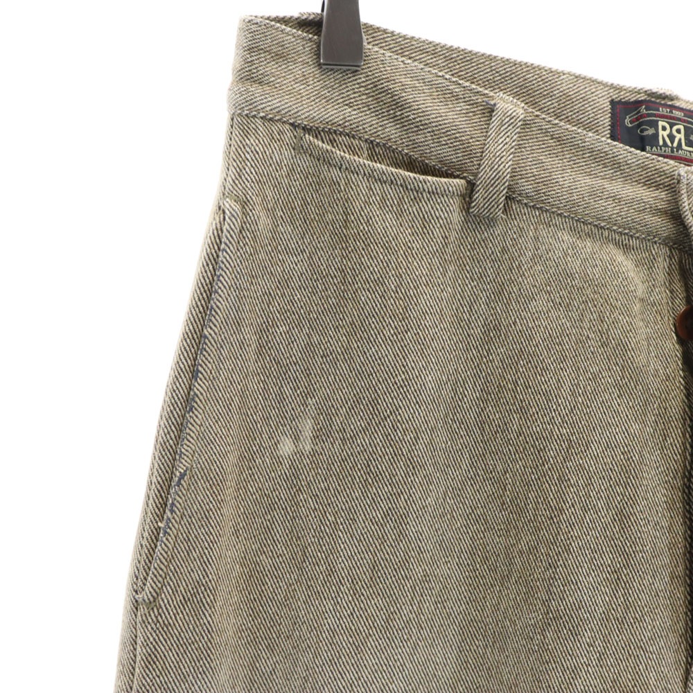 RRL 90s 赤3星 初期タグ オールド テーパードパンツ ブラウン系 ダブルアールエル RALPH LAUREN ボタンフライ メンズ RRL 90s 赤3星 初期タグ オールド テーパードパンツ ブラウン系 ダブルアールエル RALPH LAUREN ボタンフライ メンズ
