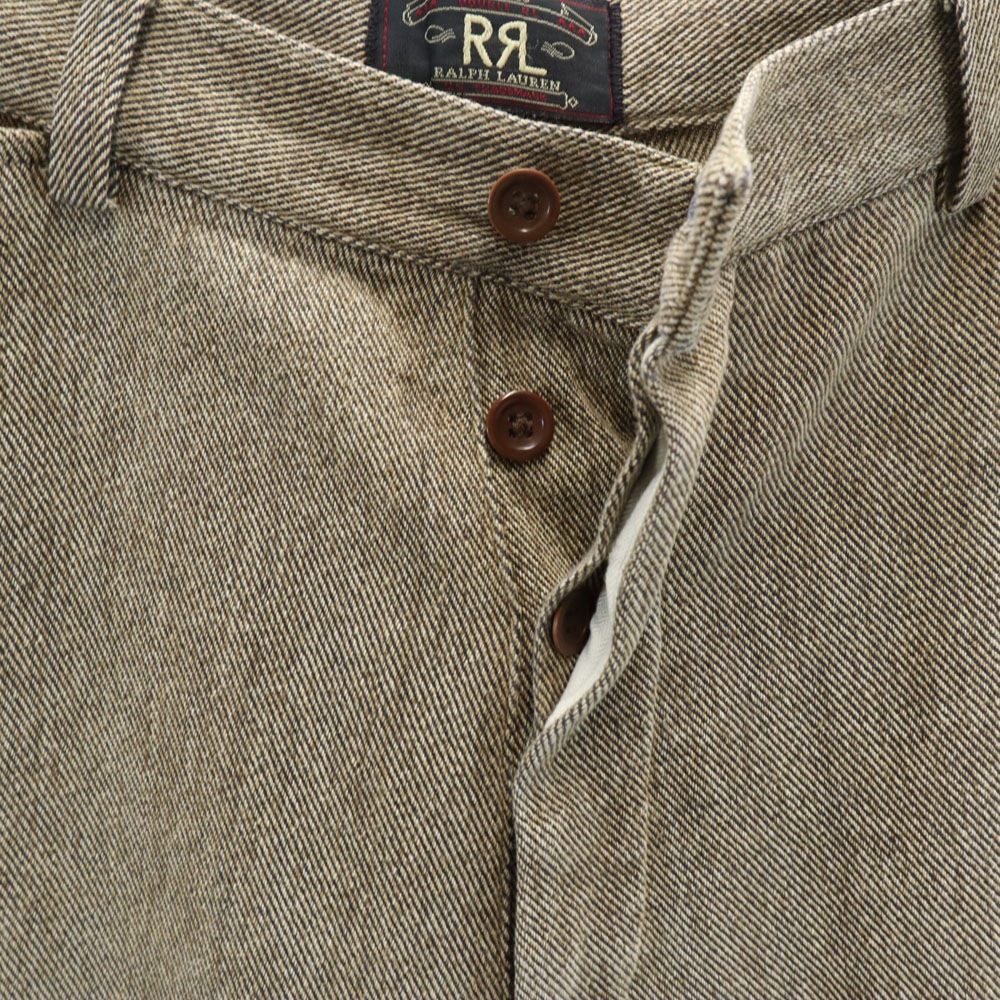 RRL 90s 赤3星 初期タグ オールド テーパードパンツ ブラウン系 ダブルアールエル RALPH LAUREN ボタンフライ メンズ RRL 90s 赤3星 初期タグ オールド テーパードパンツ ブラウン系 ダブルアールエル RALPH LAUREN ボタンフライ メンズ