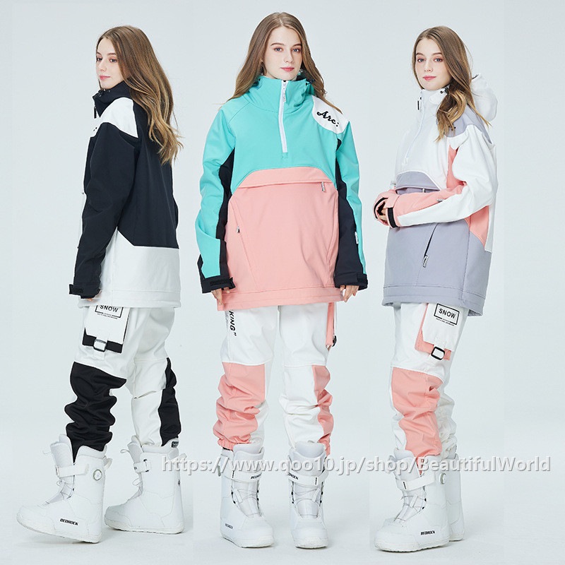 スノーボードウェア 上下 スキーウェア メンズ レディース スキー 上下セット男女兼用 ジャケット パンツ 撥水防風 保温 雪遊び 暖かい