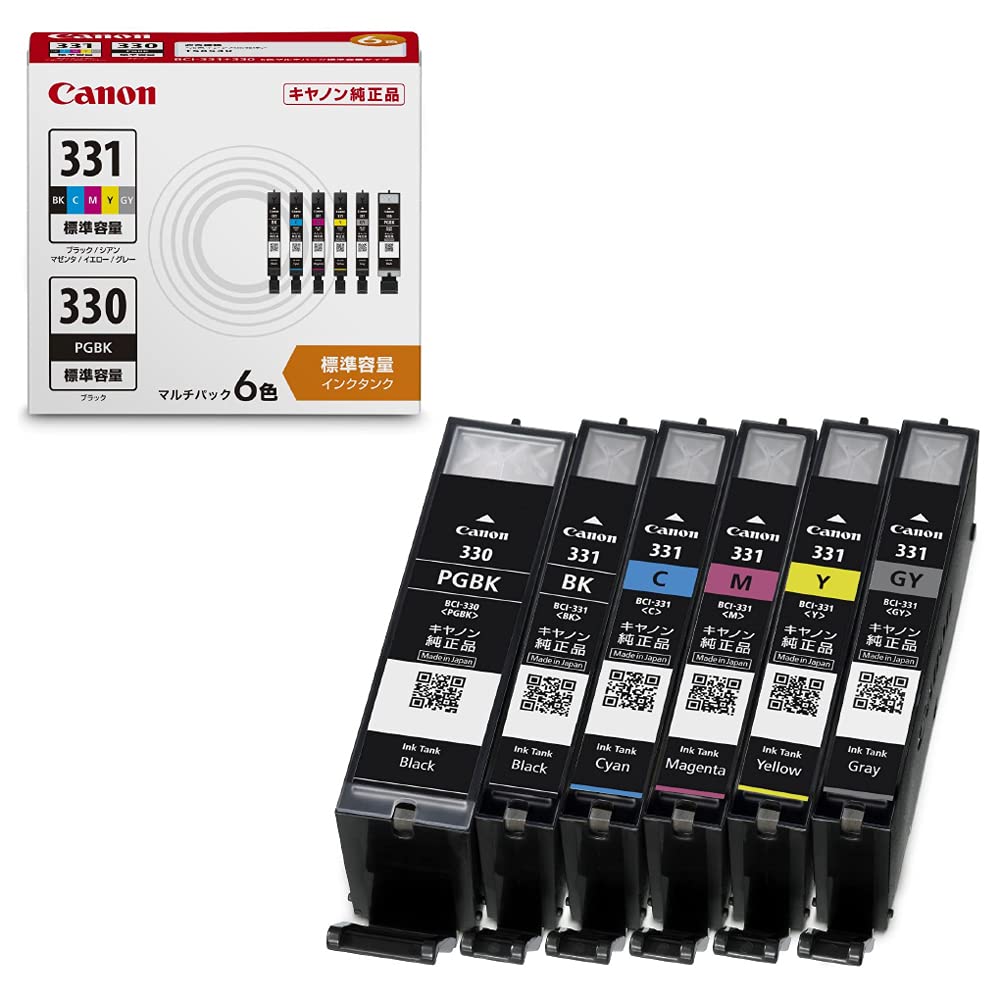 Canon 純正 インクカートリッジ BCI-331(BK/C/M/Y/GY)+330 6色マルチパック BCI-331+330/6MP
