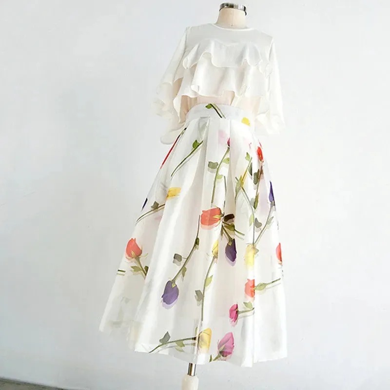 花柄高い腰おしゃれ百掛け上品見え韓国ファッションライン 花柄高い腰おしゃれ百掛け上品見え韓国ファッションライン