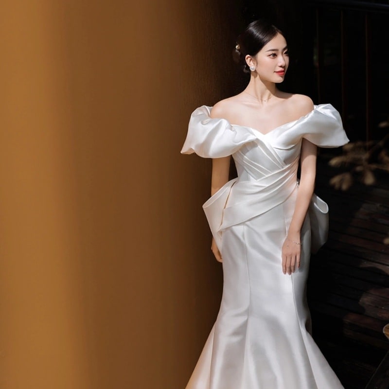 【3日で出荷】パーティードレス高級感 花嫁ロングドレス ウェディングドレス 白 花嫁 結婚式ワンピース 結婚式 ドレス 結婚式 お呼ばれロングドレス 二次会ドレス7419