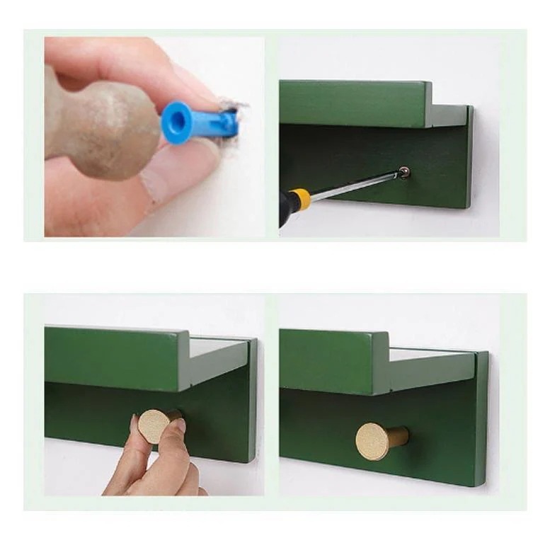 【急速出荷!】ウォールシェルフ フック付 幅48.5cm 壁 棚 木製 竹製 洋服掛け 壁掛け ハンガーラック コート掛け ウォールハンガー 壁面収納棚 ウッ