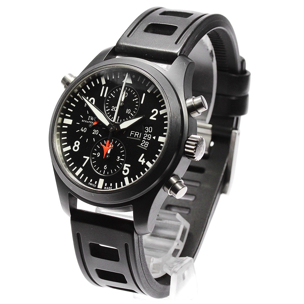 IWC IWC SCHAFFHAUSEN IW379901 パイロットウォッチ トップガン クロノグラフ デイデイト 自動巻き メンズ 保証書付き_829112【中古】 IWC IWC SCHAFFHAUSEN IW379901 パイロットウォッチ トップガン クロノグラフ デイデイト 自動巻き メンズ 保証書付き_829112【中古】