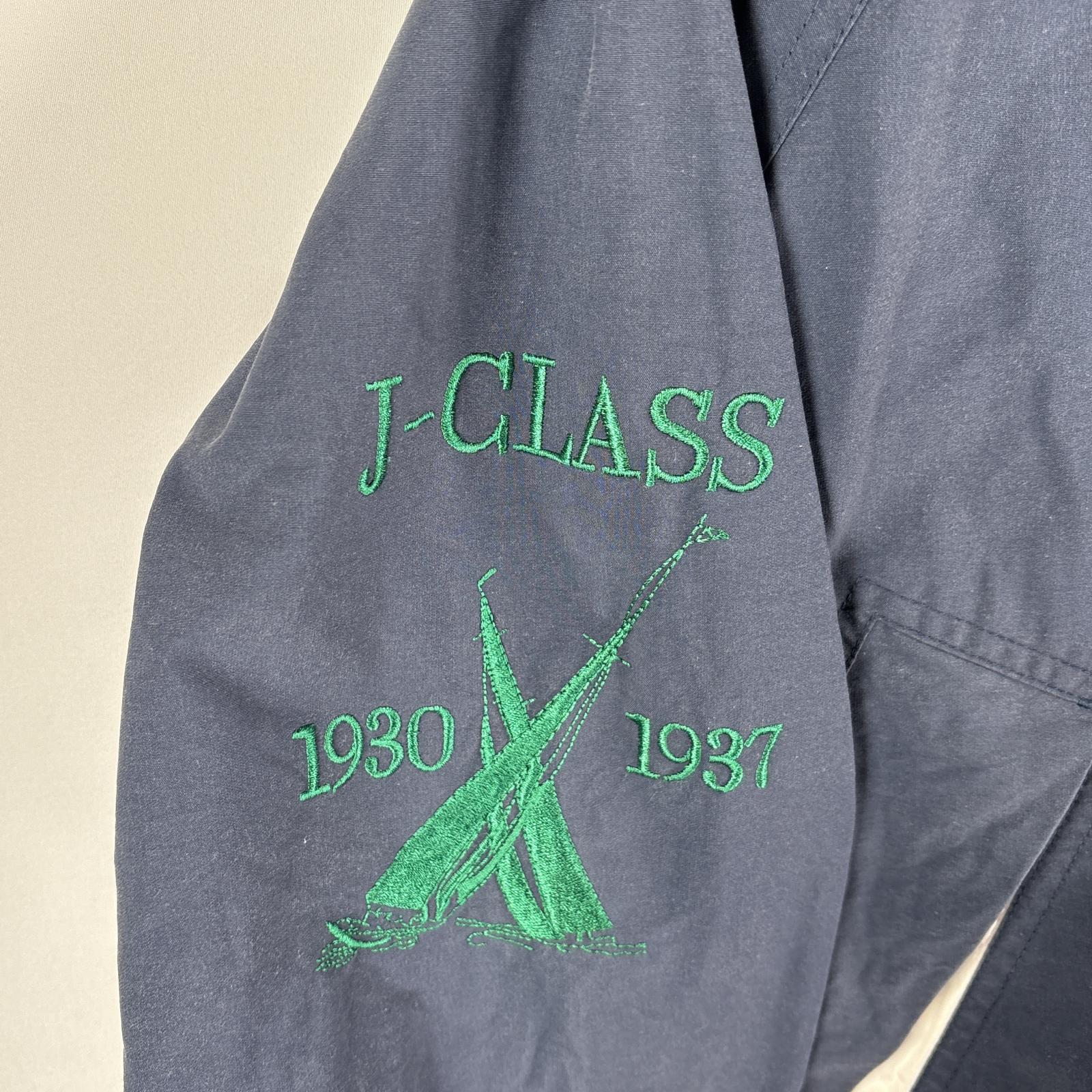 古着 90s/90年代 セーリングジャケット ビッグ刺繍ロゴ 収納付きフード L ネイビー メンズ