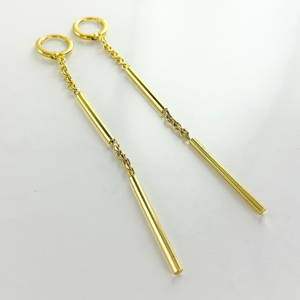 正規品 ショッパー付き 1AR ウノアエレ 真鍮 ピアス 両耳ピアス ロングピアス イエローゴールド イタリア製 レディース プレゼント 贈り物 女性 親友 彼女 母 妻 誕生日 プレゼント 婚約 結