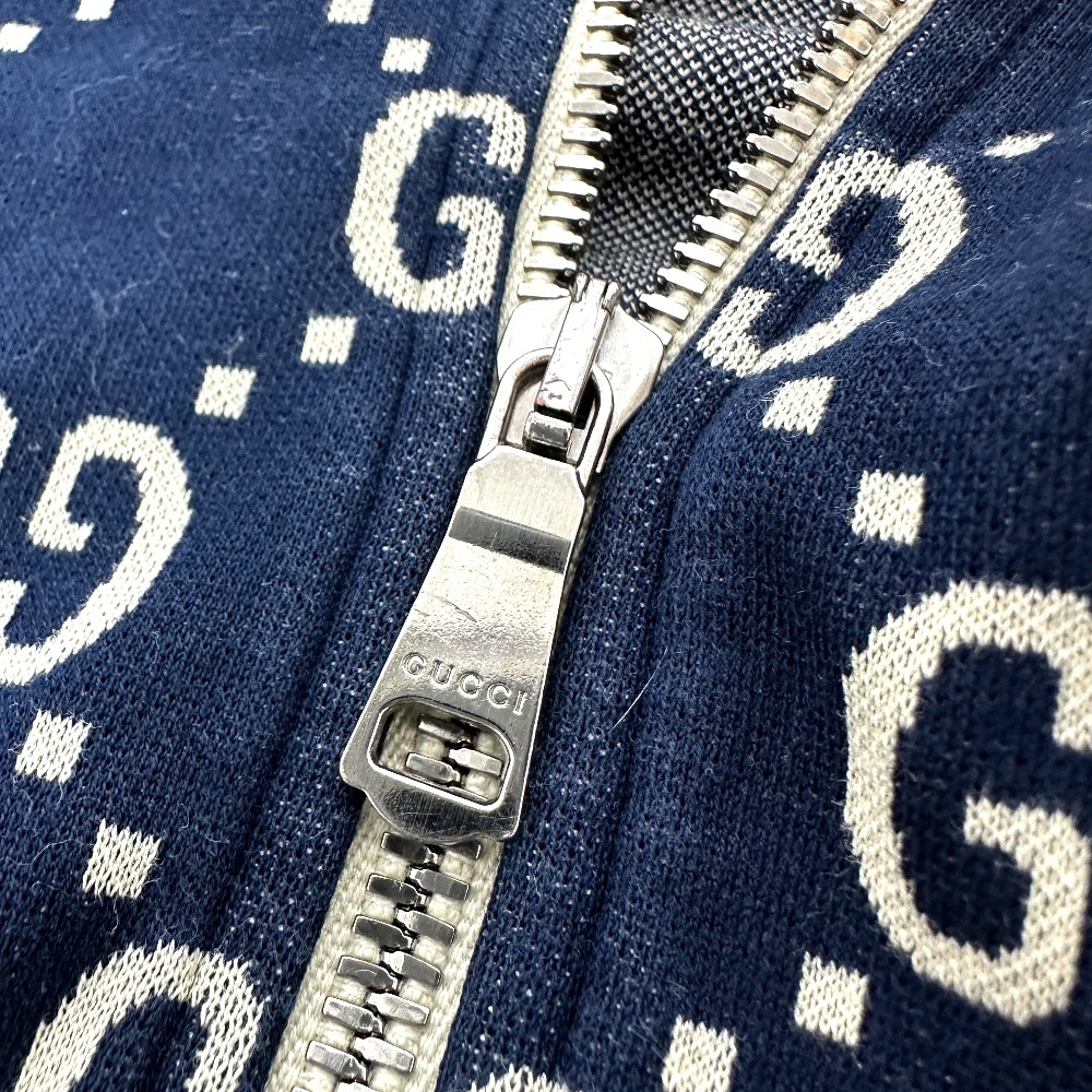 ジャケット 496919 GGジャガード サイドライン 18AW トラック ジャージ ジップアップ アパレル ポリエステル ネイビー ジャケット 496919 GGジャガード サイドライン 18AW トラック ジャージ ジップアップ アパレル ポリエステル ネイビー