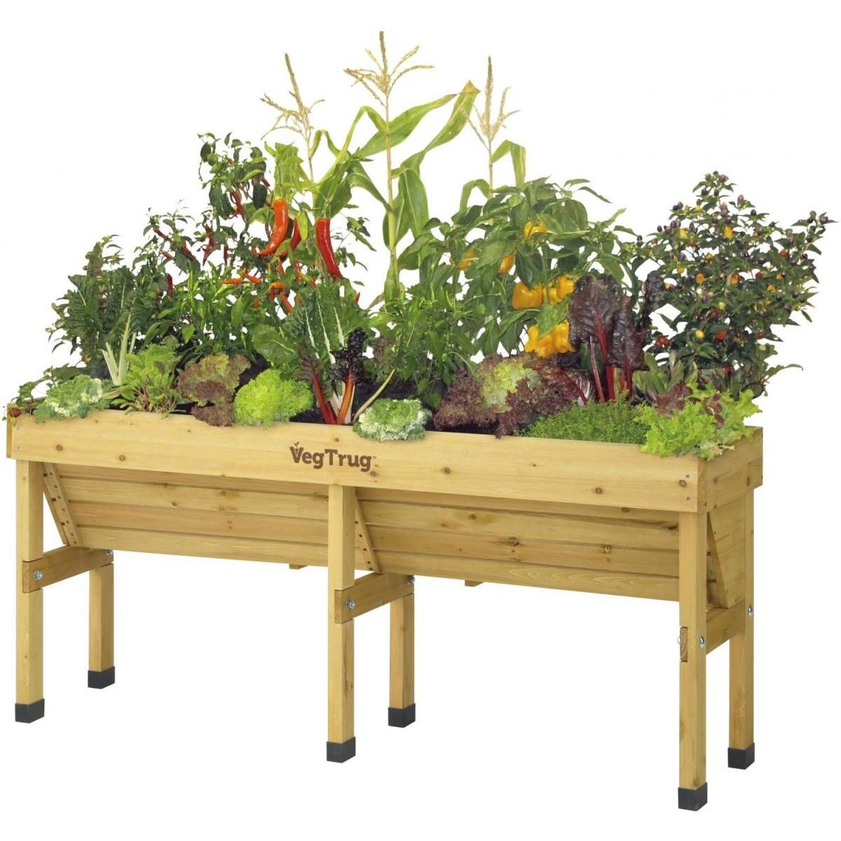 タカショー Takasho プランター ホームベジトラグ ウォールハガー L ナチュラル VGT-WH02F 大型 家庭菜園 V字形状 天然木