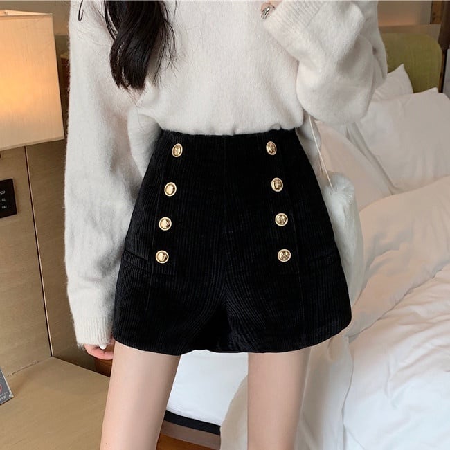 3color レディース ボトムス ショートパンツ コーデュロイショートパンツ コーデュロイ 膝上