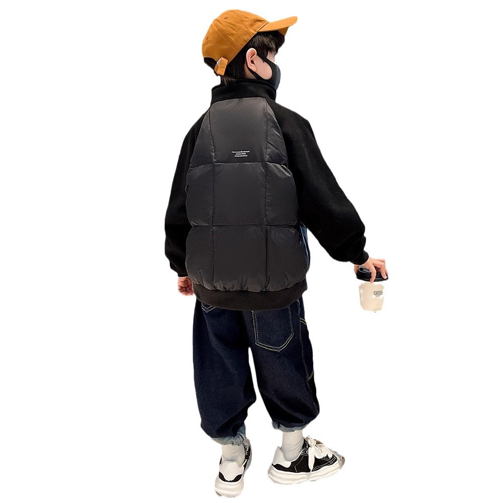 男の子ダウンジャケット2023新しい中型と大型子供用冬ショートコットンジャケット学校制服アーティファクト子供用厚みのあるキルティングジャケット 男の子ダウンジャケット2023新しい中型と大型子供用冬ショートコットンジャケット学校制服アーティファクト子供用厚みのあるキルティングジャケット